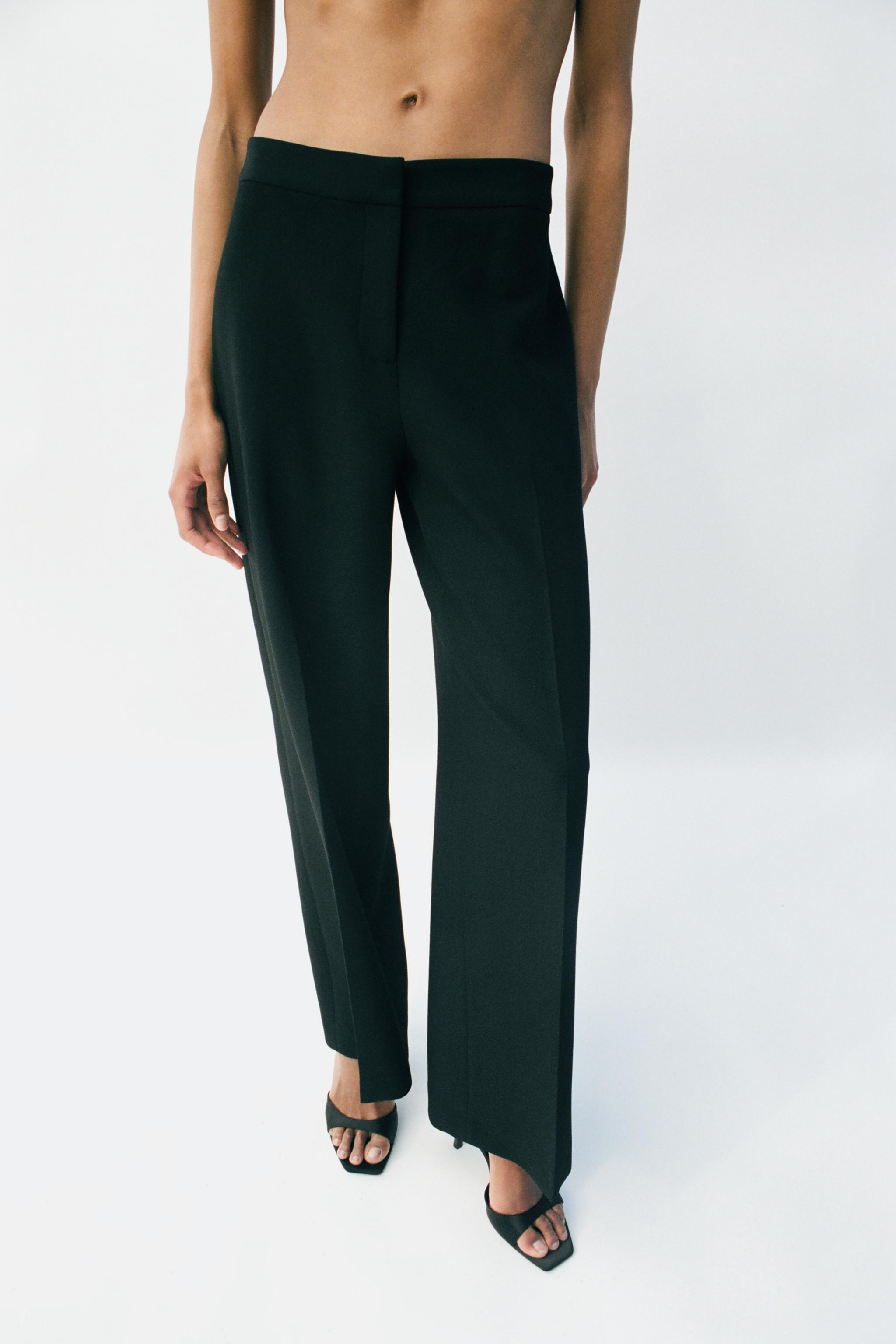 HIGH-WAISTED STRAIGHT LEG PANTS
